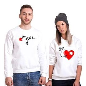 Tshirthane Eksik Parçam Puzzle 2'li Sevgili Sweatshirt