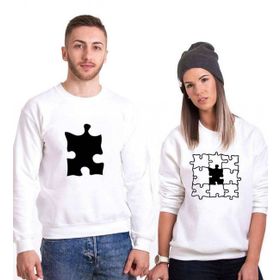 Tshirthane Eksik Parçam Puzzle 2'li Sevgili Sweatshirt