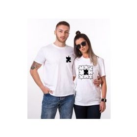 Tshirthane Eksik Parçam Puzzle Sevgili Kombinleri T-shirt Kombini