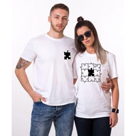 Tshirthane Eksik Parçam Puzzle Sevgili Kombinleri T-shirt Kombini