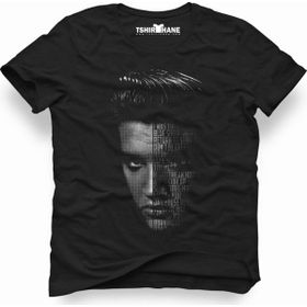 Tshirthane Elvis Presley typography I was the one Siyah Erkek T-shirt