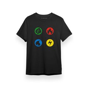 Tshirthane Energy İcons Siyah Kısa Kol Erkek T-shirt