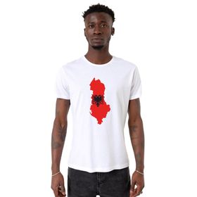 Tshirthane Euro 24 Albania Beyaz Erkek T-shirt