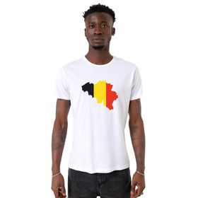 Tshirthane Euro 24 Belgium Beyaz Erkek T-shirt