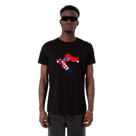 Tshirthane Euro 24 Croatia Siyah Erkek T-shirt