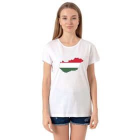 Tshirthane Euro 24 Hungary Bisikletyaka Kadın Beyaz Sweatshirt