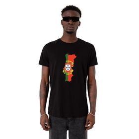 Tshirthane Euro 24 Portugal Siyah Erkek T-shirt