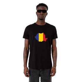 Tshirthane Euro 24 Romania Siyah Erkek T-shirt