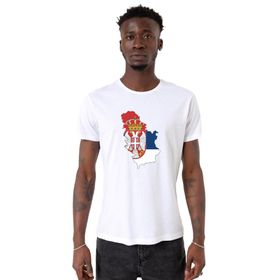 Tshirthane Euro 24 Serbia Beyaz Erkek T-shirt