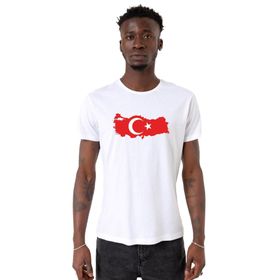 Tshirthane Euro 24 Türkiye Beyaz Erkek T-shirt