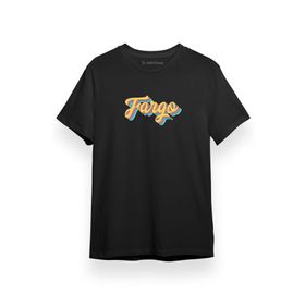 Tshirthane Fargo Rainbow Logo Siyah Kısa Kol Erkek T-shirt