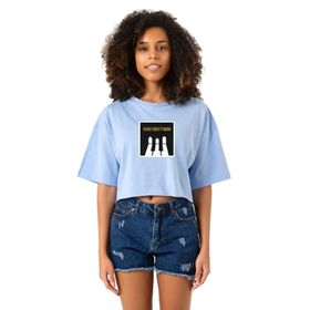 Tshirthane G-Dragon Home Sweet Home Bebe Mavi Kadın Crop