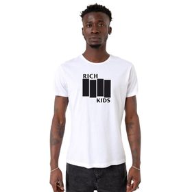 Tshirthane G-Dragon Rich Kids Bisikletyaka Erkek Beyaz T-shirt
