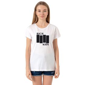 Tshirthane G-Dragon Rich Kids Bisikletyaka Kadın Beyaz Sweatshirt