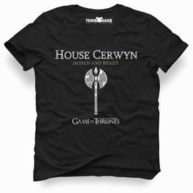 Tshirthane Game of Thrones House Cerwyn Siyah Erkek T-shirt