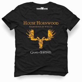 Tshirthane Game of Thrones House Hornwood Siyah Erkek T-shirt
