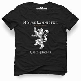 Tshirthane Game of Thrones House Lannıster Siyah Erkek T-shirt