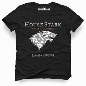 Tshirthane Game of Thrones House Stark Siyah Erkek T-shirt