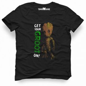 Tshirthane Get Your Groot On Siyah Erkek Tshirt