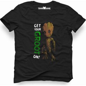 Tshirthane Get Your Groot On Siyah Erkek Tshirt