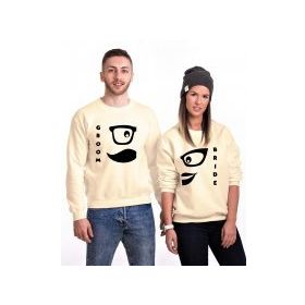 Tshirthane Groom Bride Sevgili Kombinleri Sweatshirt Kombini