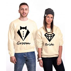 Tshirthane Groom Bride Sevgili Kombinleri Sweatshirt Kombini