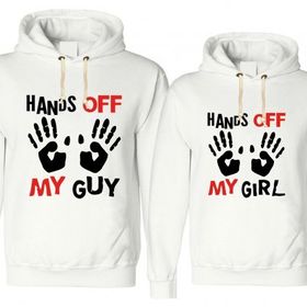 Tshirthane Hands Off Sevgili Kombinleri Sweatshirt Kombini