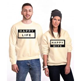 Tshirthane Happy Sevgili Kombinleri Sweatshirt Kombini