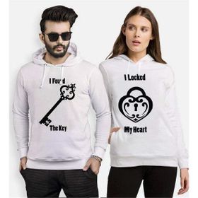 Tshirthane Heart Key 2'li Sevgili Sweatshirt