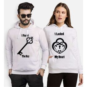 Tshirthane Heart Key 2'li Sevgili Sweatshirt