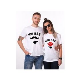 Tshirthane His Bae Her Bae 2'li Sevgili T-shirt