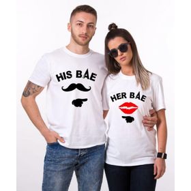 Tshirthane His Bae Her Bae 2'li Sevgili T-shirt