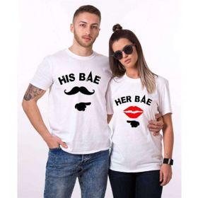 Tshirthane His Bae Her Bae 2'li Sevgili T-shirt