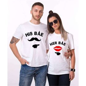 Tshirthane His Bae Her Bae 2'li Sevgili T-shirt