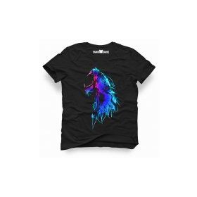 Tshirthane Howling Wolf Siyah Erkek Tshirt