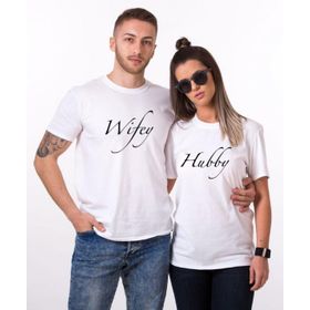 Tshirthane Hubby Wifey Geyik Sevgili Kombinleri T-shirt Kombini