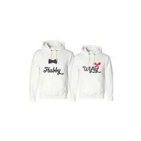 Tshirthane Hubby Wifey Sevgili Kombinleri Sweatshirt Kombini