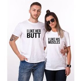 Tshirthane I Like His Bike I Like Her Butt Sevgili Kombinleri T-shirt Kombini