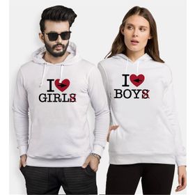 Tshirthane I love Boy Girl Sevgili Kombinleri Sweatshirt Kombini