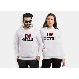 Tshirthane I love Boy Girl Sevgili Kombinleri Sweatshirt Kombini