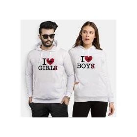 Tshirthane I love Boy Girl Sevgili Kombinleri Sweatshirt Kombini
