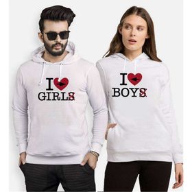 Tshirthane I love Boy Girl Sevgili Kombinleri Sweatshirt Kombini