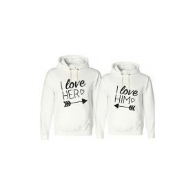 Tshirthane I Love Her 2'li Sevgili Sweatshirt
