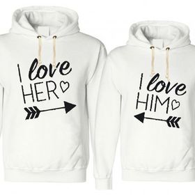Tshirthane I Love Her 2'li Sevgili Sweatshirt