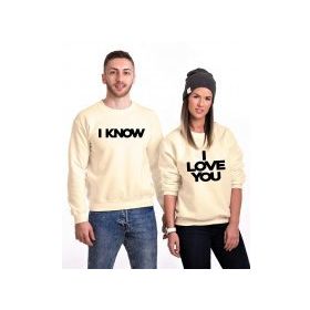 Tshirthane I Love You I Know 2'li Sevgili Sweatshirt