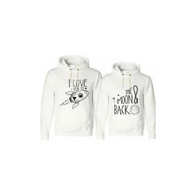 Tshirthane I Love You To The Moon Back 2'li Sevgili Sweatshirt