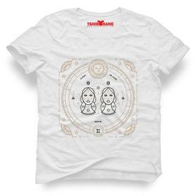 Tshirthane İkizler Burcu Gemini Beyaz Erkek Tshirt