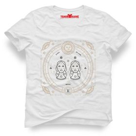 Tshirthane İkizler Burcu Gemini Beyaz Erkek Tshirt
