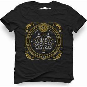 Tshirthane İkizler Burcu Gemini Siyah Erkek Tshirt