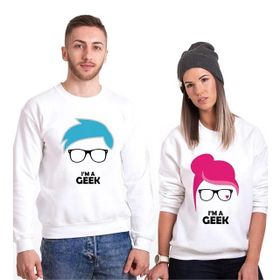 Tshirthane I'm A Geek Sevgili Kombinleri Sweatshirt Kombini